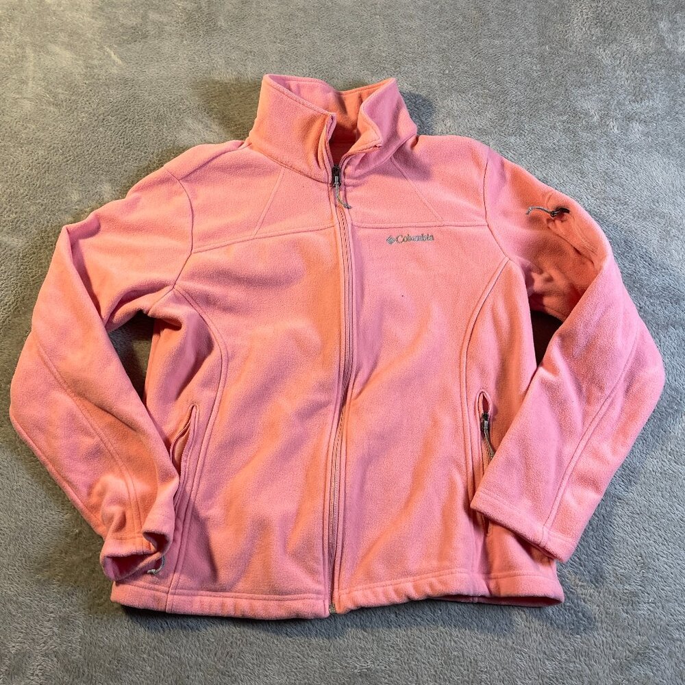 Columbia Women's Fast Trek II Fleece Jacket XL Pink Full Zip Cozy Comfort Winter